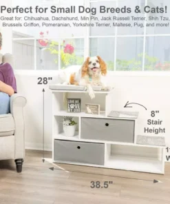 Perch Bookshelf with Storage Baskets