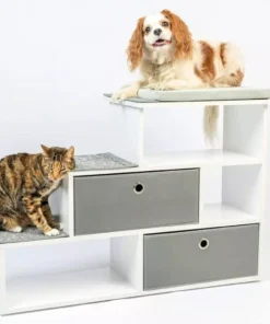 Perch Bookshelf with Storage Baskets