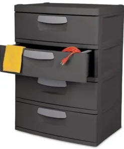 Durable 4-Drawer Storage Organizer for Home and Garage