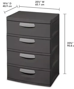 Durable 4-Drawer Storage Organizer for Home and Garage