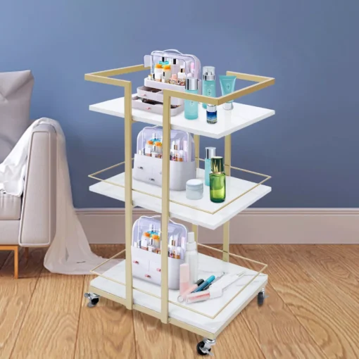 3-Tier Metal Rolling Cart - Image 5