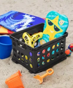 Black Plastic File Crates for Storage & Organization