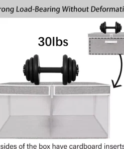 55L Large Storage Bin with Double-Open Lid & Divider