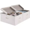 55L Large Storage Bin with Double-Open Lid & Divider