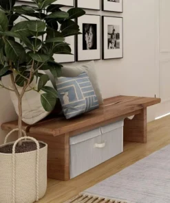 55L Large Storage Bin with Double-Open Lid & Divider