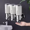 3-Chamber Wall Mounted Shower Dispenser