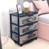 3-Drawer Wide Storage Cart with Wheels