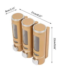 Elegant 3-in-1 Wall-Mounted Soap and Shampoo Dispenser