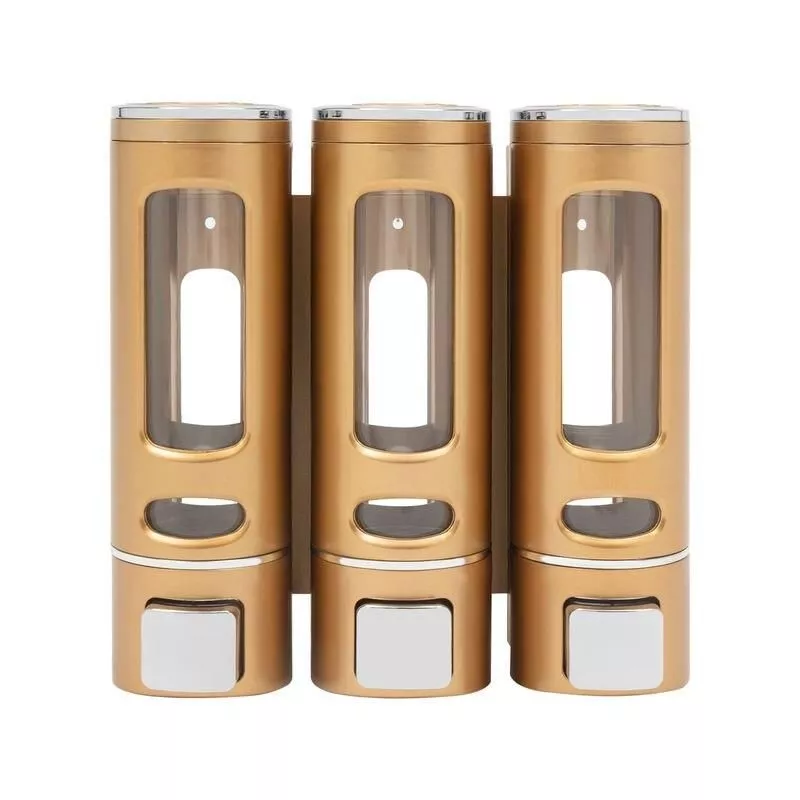 Elegant 3-in-1 Wall-Mounted Soap and Shampoo Dispenser