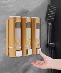 Elegant 3-in-1 Wall-Mounted Soap and Shampoo Dispenser