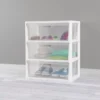 3-Drawer Wide Storage Tower with Portable Bins