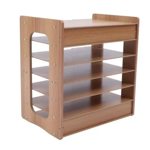 Wood Office Paper Organizer – 7Tier Widen Desktop File Holder