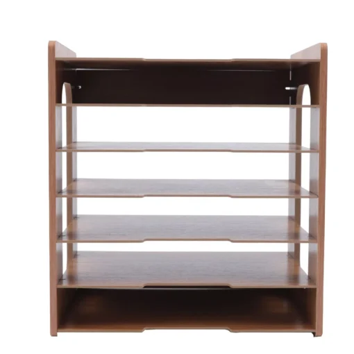 Wood Office Paper Organizer – 7Tier Widen Desktop File Holder - Image 6