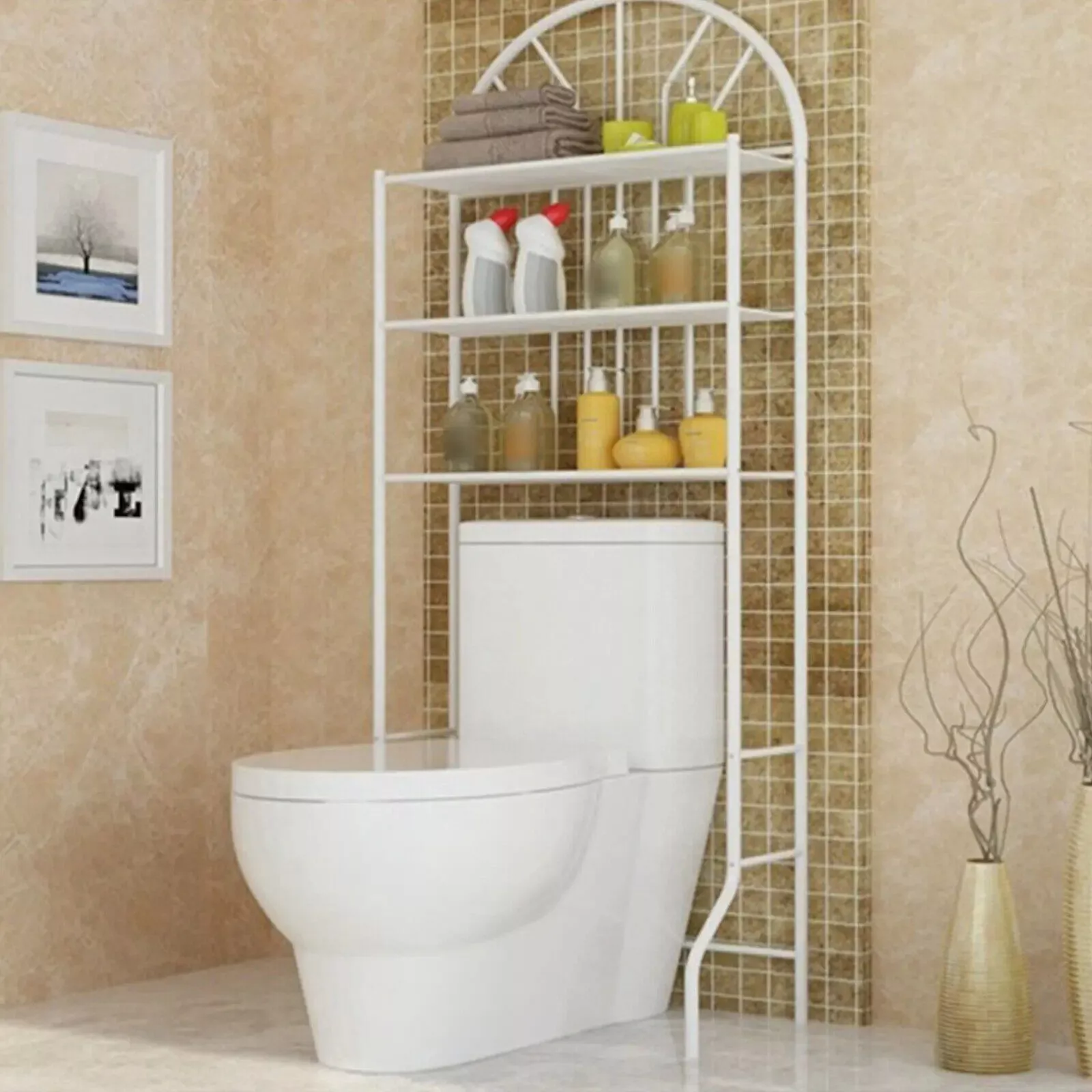 Modern 3-Tier Over Toilet Storage Rack