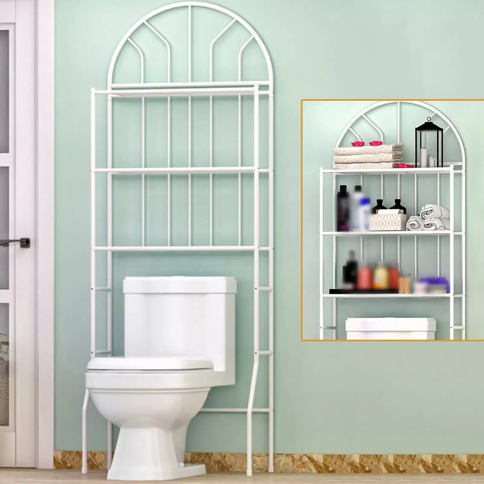 Modern 3-Tier Over Toilet Storage Rack