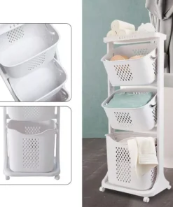 Multi-Layer Rolling Clothes Storage Cart
