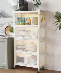 5-Tier Pantry Storage Cabinet with Clamshell Door