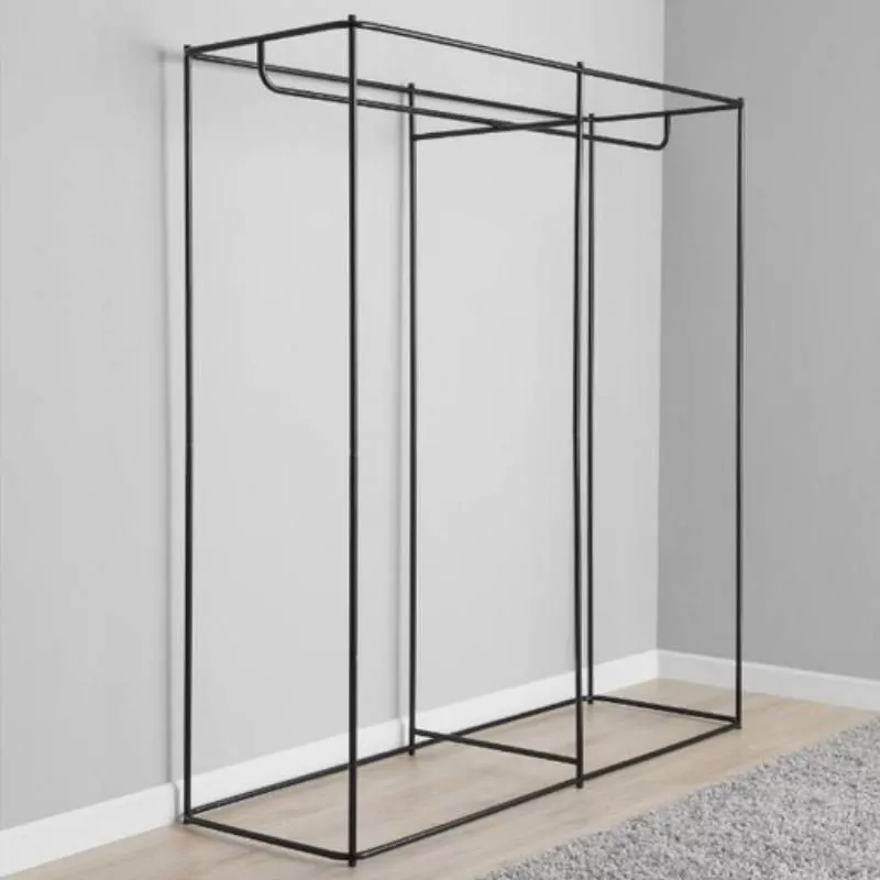 Extra Wide Single Tier Steel Tube & Fabric Clothes Closet