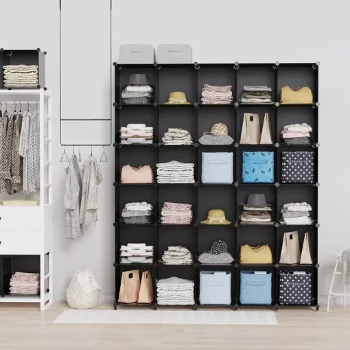 Cube Storage Organizer 16-Cube Bookshelf with Metal Hammer - Image 10