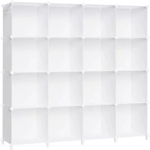 Cube Storage Organizer 16-Cube Bookshelf with Metal Hammer - Image 6