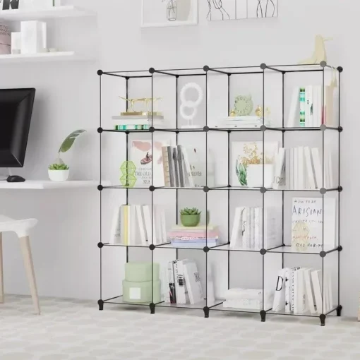 Cube Storage Organizer 16-Cube Bookshelf with Metal Hammer - Image 8