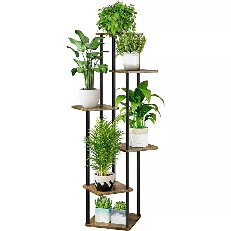 6 Tier-Black Rustic