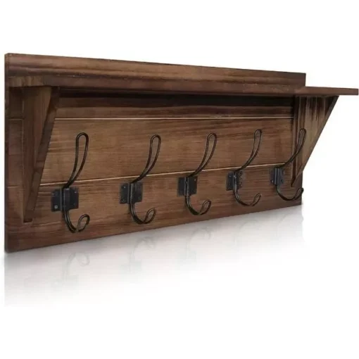 24″ Wall Mounted Coat Rack Shelf