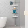 Adjustable 4-Tier Corner Shower Caddy with Rust-Proof Tension Pole