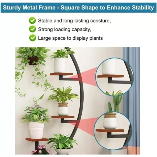 Half Moon Indoor Plant Stand - Image 6