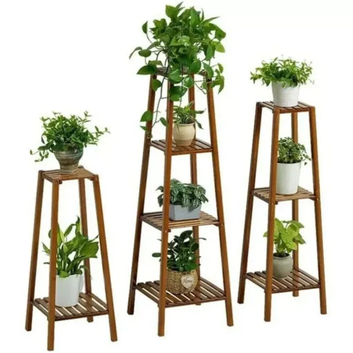 Tall Bamboo Plant Stand - Image 4