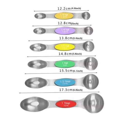 7-Piece Magnetic Stainless Steel Measuring Spoon Set - Image 4