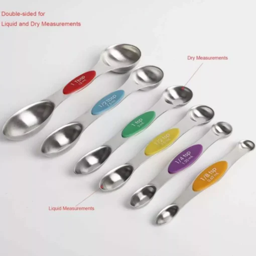 7-Piece Magnetic Stainless Steel Measuring Spoon Set - Image 7