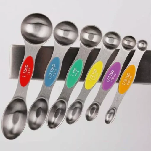7-Piece Magnetic Stainless Steel Measuring Spoon Set - Image 6
