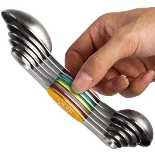 7-Piece Magnetic Stainless Steel Measuring Spoon Set - Image 5