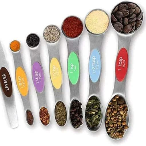 7-Piece Magnetic Stainless Steel Measuring Spoon Set - Image 2