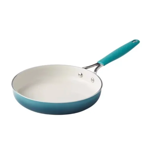 12-Piece Porcelain Enamel Ceramic Cookware Set in Ombre Teal - Image 7