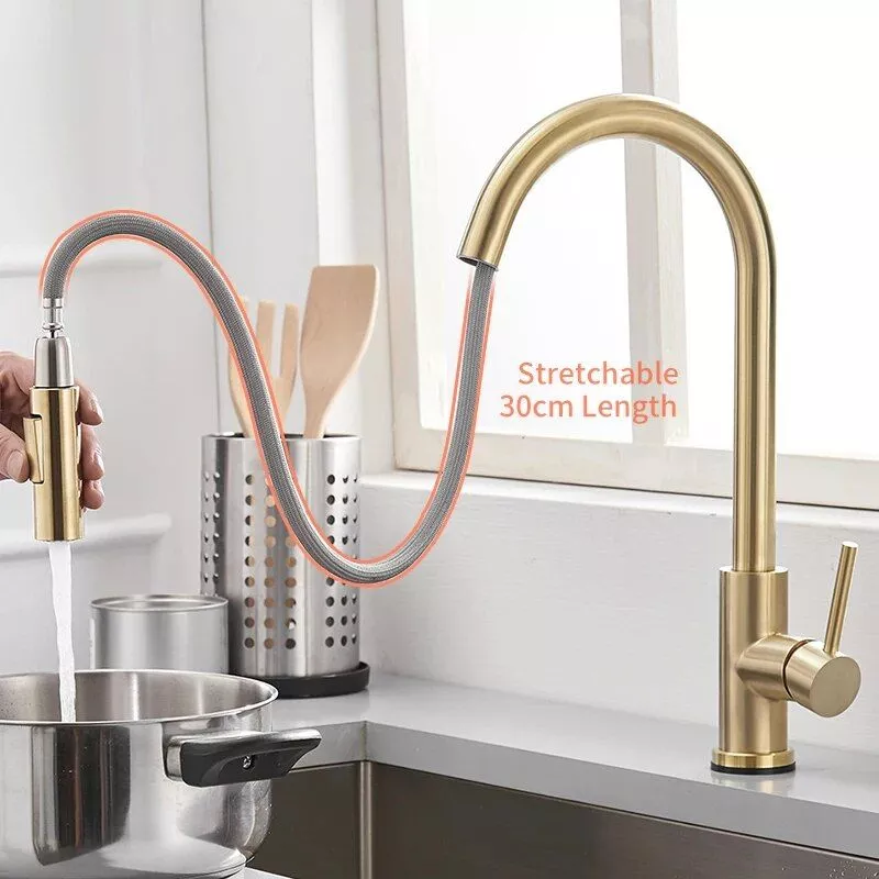 Gold Touch Sensor Kitchen Faucet