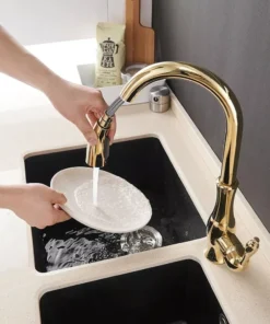 Gold Pull Out Kitchen Faucet