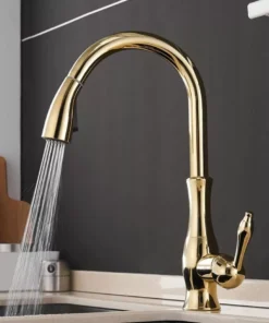 Gold Pull Out Kitchen Faucet