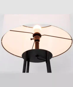 Etagere Matte Black Floor Lamp with Integrated Shelves