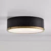 Elegant 14″ Matte Black Flush Mount