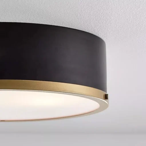 Elegant 14″ Matte Black Flush Mount - Image 5
