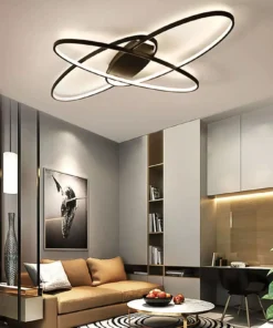 Contemporary Black & White LED Ceiling Light