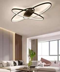 Contemporary Black & White LED Ceiling Light