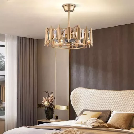 20″ Round Ceiling Fan with LED Light and Remote - Image 6