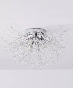 Elegant Gold/Silver Crystal LED Ceiling Light