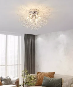 Elegant Gold/Silver Crystal LED Ceiling Light