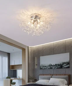 Elegant Gold/Silver Crystal LED Ceiling Light