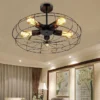 Retro Iron Cage Chandelier