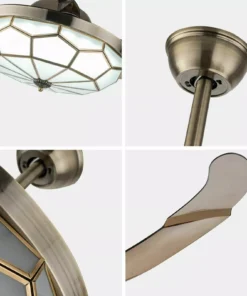42″ LED Tiffany-Style Retractable Blade Ceiling Fan & Chandelier
